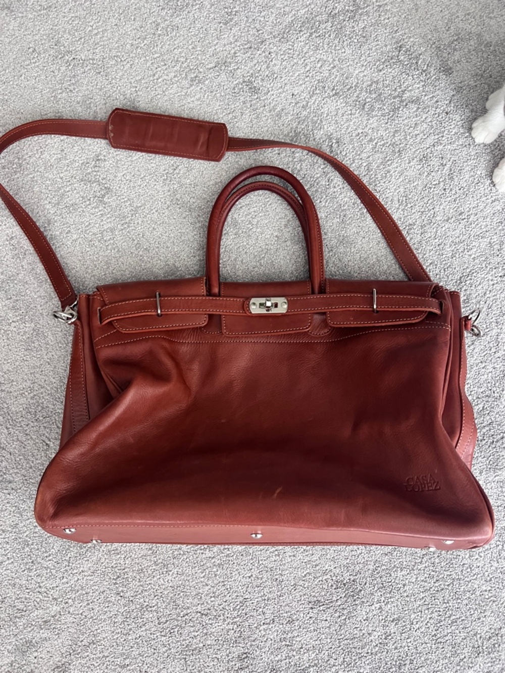 Casa Lopez Leather Weekender Travel Bag (2021) – XL | Handmade Argentine Luxury